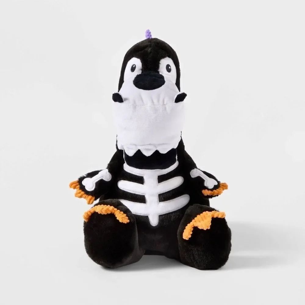 12.5" Glow in the Dark T-Rex Dino Halloween Stuffed Animal by Gigglescape, New